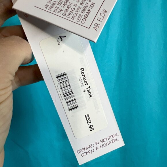 Renuar Womens Aqua Sleeveless Tank Top  L - Picture 4 of 5